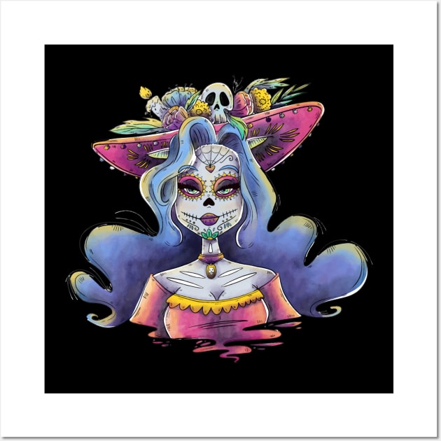 Day Of The Dead La Calavera Catrina Wall Art by Flippin' Sweet Gear